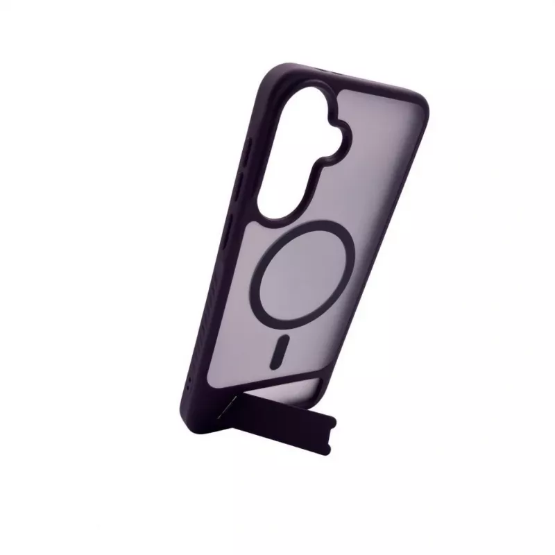 Evelatus Samsung Galaxy A57 Gummiertes MagSafe Case mit Standfuß Lila