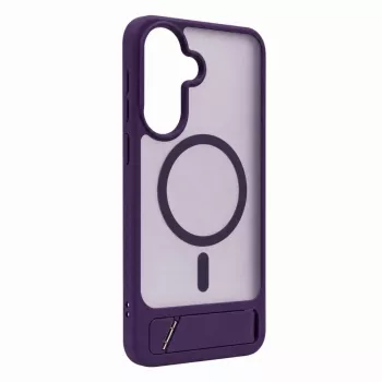 Evelatus Samsung Galaxy A57 Gummiertes MagSafe Case mit Standfuß Lila