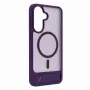 Evelatus Samsung Galaxy A57 Gummiertes MagSafe Case mit Standfuß Lila