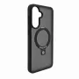 Evelatus Samsung Galaxy A57 Shield Case mit MagSafe & Stand Matt Ring Schwarz