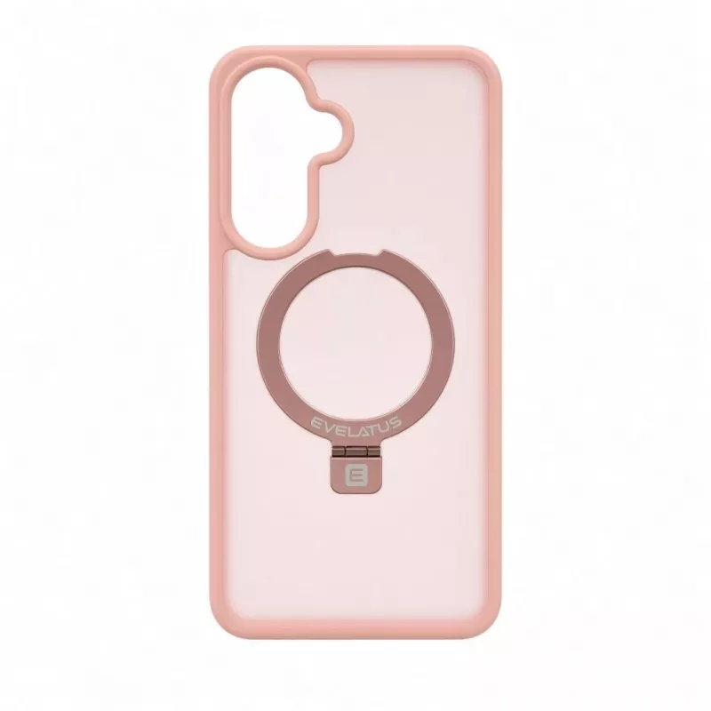 Evelatus Samsung Galaxy A57 Shield Case mit MagSafe & Ständer Matt Ring Hellrosa