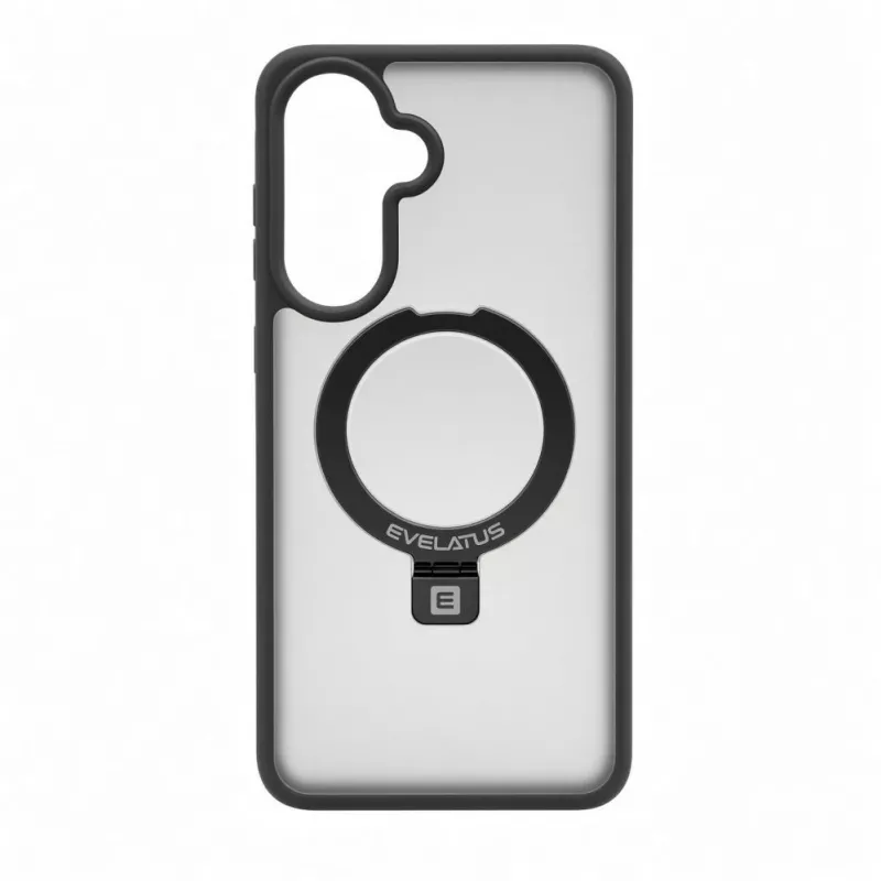 Evelatus Samsung Galaxy A57 Shield-Hülle mit MagSafe & Ständer, matter Ring, Rauchgrau