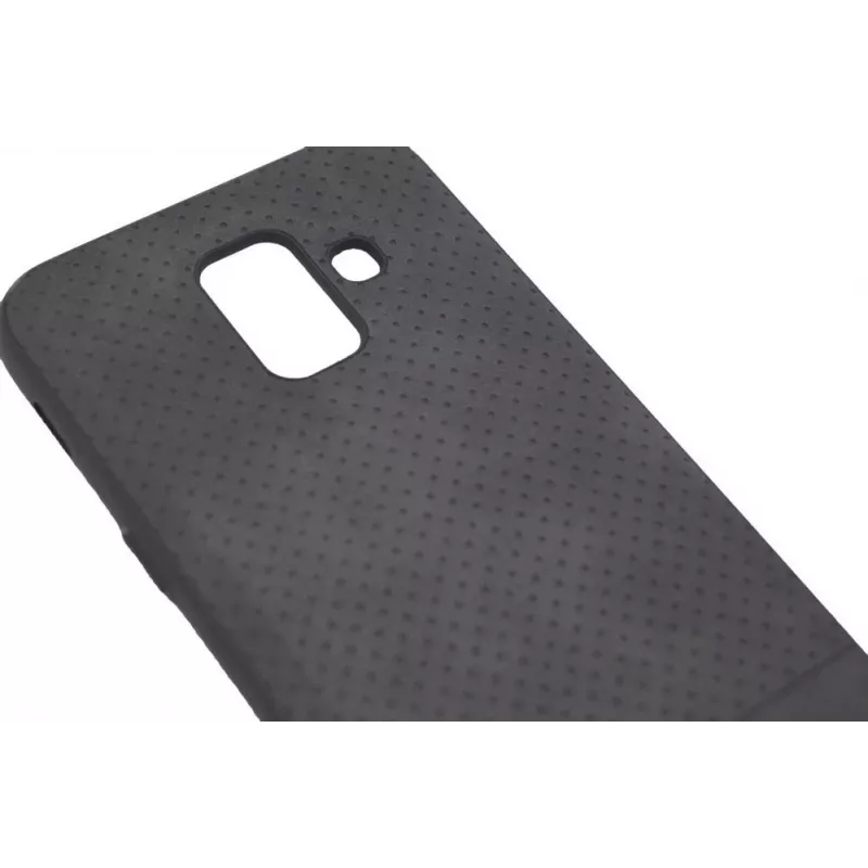 Evelatus Samsung Galaxy A6 2018 TPU Case mit Metallplatte für magnetische Handyhalterung Schwarz