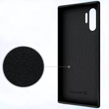 Evelatus Samsung Galaxy Note 10 Plus Premium Soft Touch Silikonhülle Schwarz