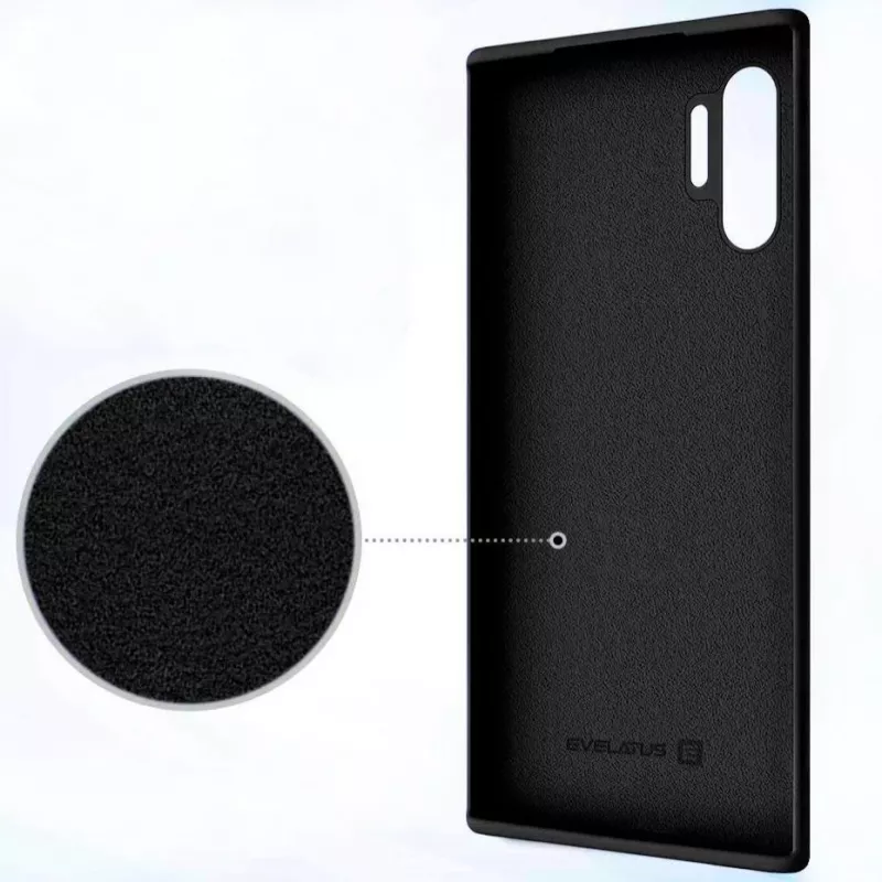 Evelatus Samsung Galaxy Note 10 Plus Premium Soft Touch Silikonhülle Schwarz