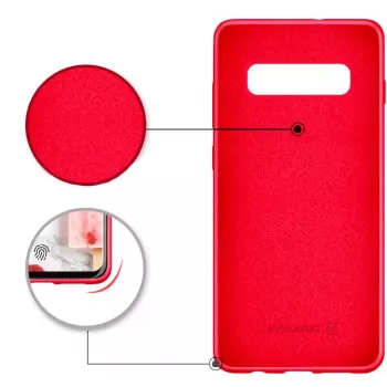 Evelatus Samsung Galaxy S10 Plus Weiche Silikonhülle Rot