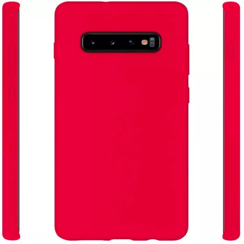 Evelatus Samsung Galaxy S10 Plus Weiche Silikonhülle Rot
