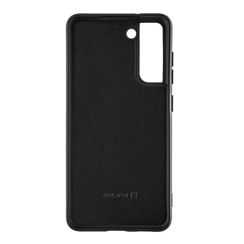 Evelatus Samsung Galaxy S21 FE Nano Silikon Hülle Soft Touch TPU Schwarz