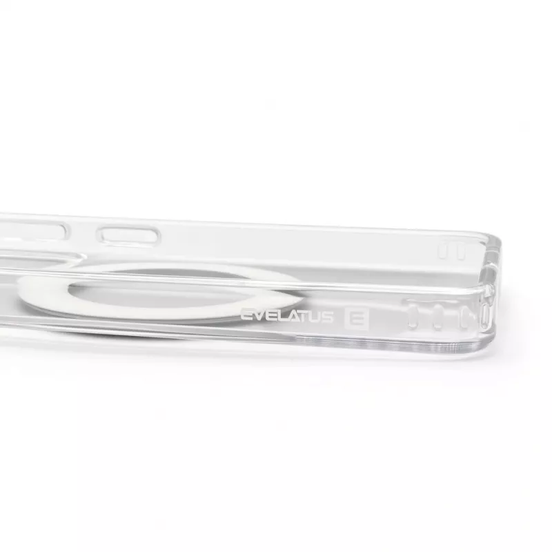 Evelatus Samsung Galaxy S26 Hybrid-Hülle mit MagSafe PC+TPU 360 Metall-Ständer Transparent