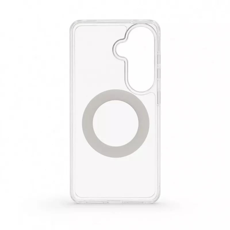 Evelatus Samsung Galaxy S26 Hybrid-Hülle mit MagSafe PC+TPU 360 Metall-Ständer Transparent