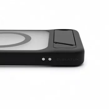 Evelatus Samsung Galaxy S26 Gummiertes MagSafe Case mit Ständer Schwarz