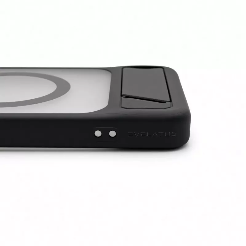 Evelatus Samsung Galaxy S26 Gummiertes MagSafe Case mit Ständer Schwarz