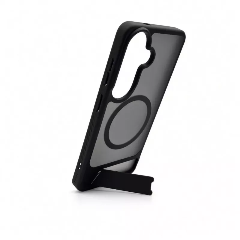 Evelatus Samsung Galaxy S26 Gummiertes MagSafe Case mit Ständer Schwarz