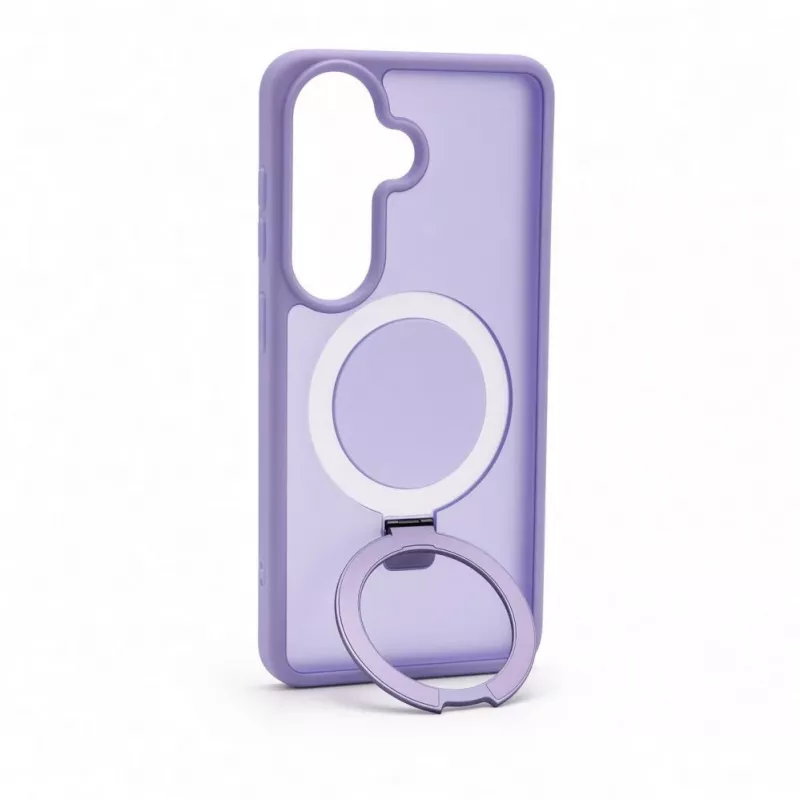 Evelatus Samsung Galaxy S26 Shield-Hülle mit MagSafe & Ständer, matter Ring, Lavendel-Lila