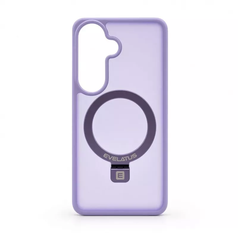 Evelatus Samsung Galaxy S26 Shield-Hülle mit MagSafe & Ständer, matter Ring, Lavendel-Lila