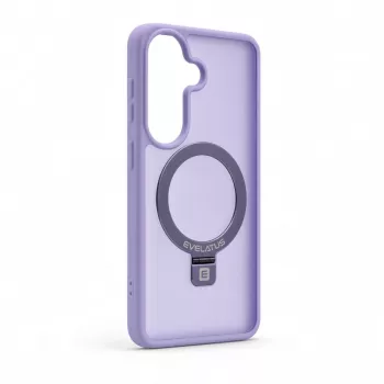Evelatus Samsung Galaxy S26 Shield-Hülle mit MagSafe & Ständer, matter Ring, Lavendel-Lila