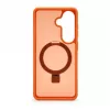 Evelatus Samsung Galaxy S26 Shield Case mit MagSafe & Ständer Matt Ring Orange