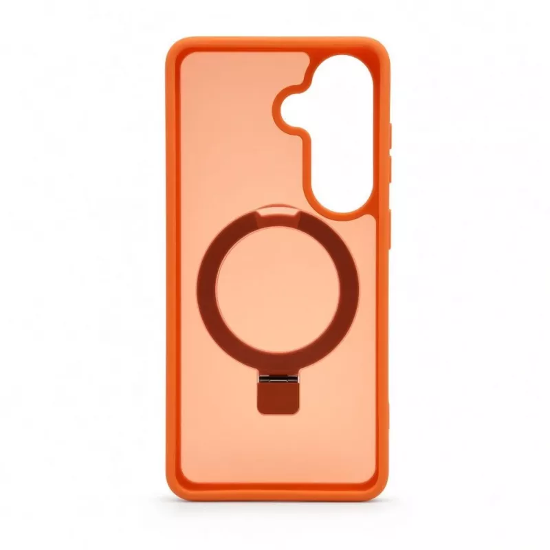Evelatus Samsung Galaxy S26 Shield Case mit MagSafe & Ständer Matt Ring Orange