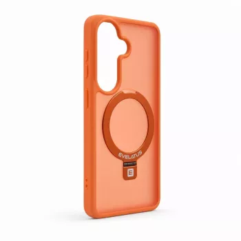 Evelatus Samsung Galaxy S26 Shield Case mit MagSafe & Ständer Matt Ring Orange