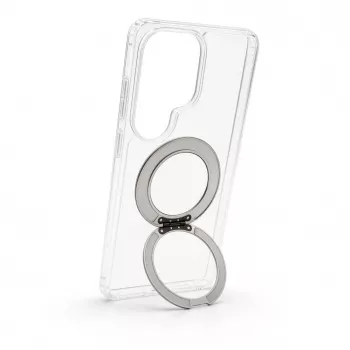 Evelatus Samsung Galaxy S26 Ultra Hybrid-Hülle mit MagSafe PC+TPU 360 Metallständer Transparent