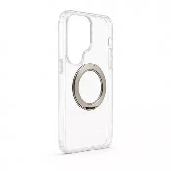 Evelatus Samsung Galaxy S26 Ultra Hybrid-Hülle mit MagSafe PC+TPU 360 Metallständer Transparent