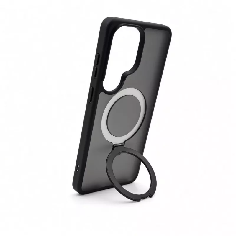 Evelatus Samsung Galaxy S26 Ultra Shield Case mit MagSafe & Stand Matter Ring Schwarz
