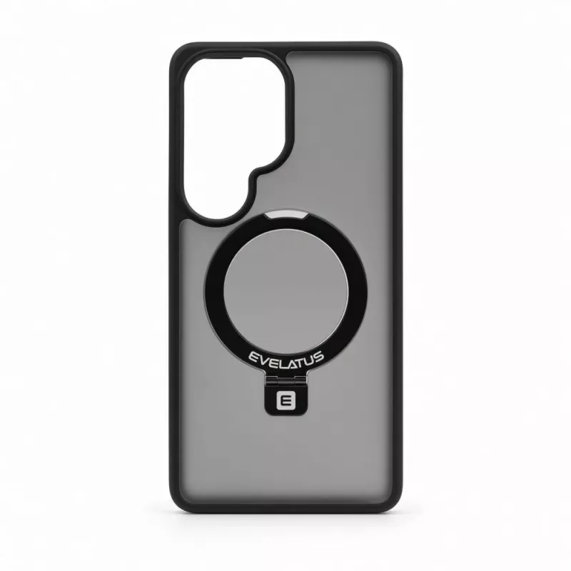 Evelatus Samsung Galaxy S26 Ultra Shield Case mit MagSafe & Stand Matter Ring Schwarz