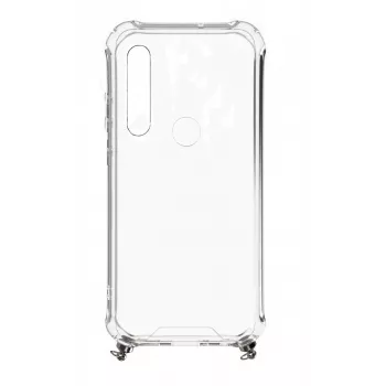 Evelatus Silicone Transparent Phone Case with Gold Necklace TPU Strap for Xiaomi Redmi Note 8 / Redmi Note 8 2021
