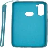 Evelatus Soft Touch Silikonhülle mit Band für Xiaomi Redmi Note 8 / Redmi Note 8 2021 - Blau