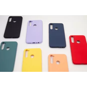 Evelatus Soft Touch Silikonhülle mit Handschlaufe für Xiaomi Redmi Note 8 / Redmi Note 8 2021 - Pink