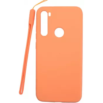 Evelatus Soft Touch Silikonhülle mit Handschlaufe für Xiaomi Redmi Note 8 / Redmi Note 8 2021 - Pink