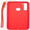 Evelatus Soft Touch Silikonhülle mit Band für Xiaomi Redmi Note 8 / Redmi Note 8 2021 - Rot
