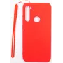Evelatus Soft Touch Silikonhülle mit Band für Xiaomi Redmi Note 8 / Redmi Note 8 2021 - Rot