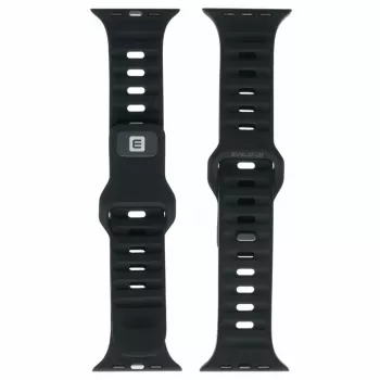 Evelatus Sport Silikon Loop Armband für Apple Watch 42/44/45/49mm Schwarz