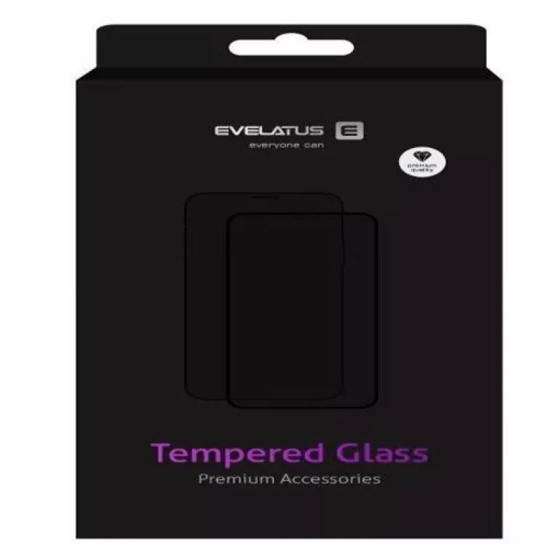 Evelatus Tempered Glass Screen Protector für Huawei Y6P 2020, 0,33mm flach klar, Japan Glue, antistatisch