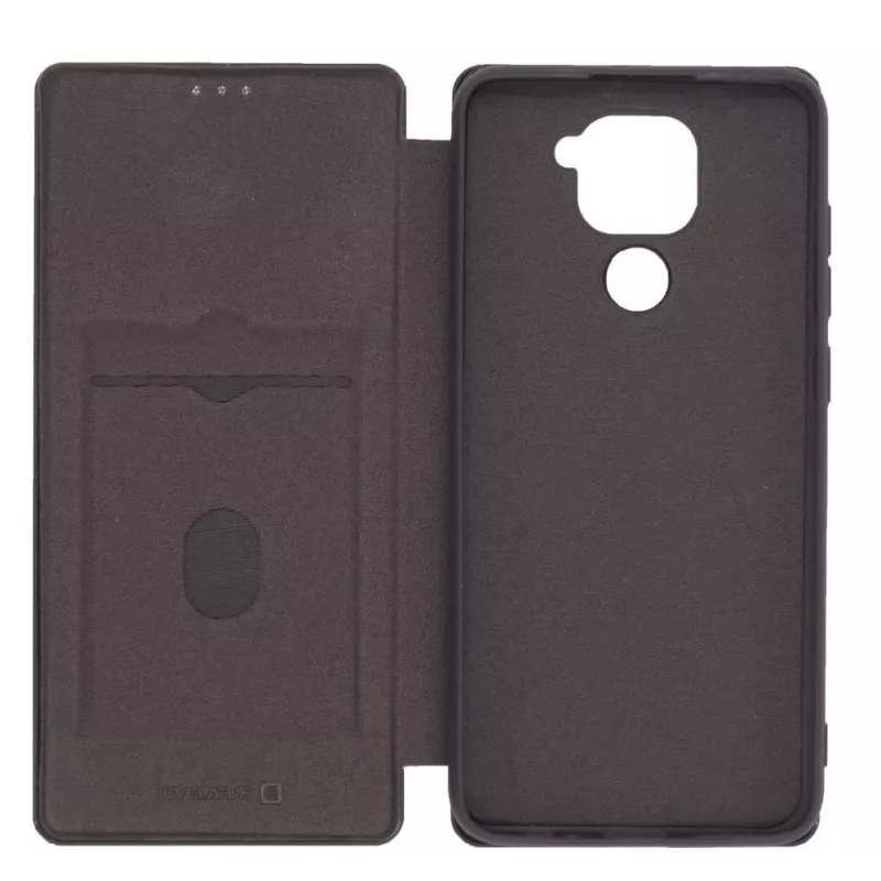 Evelatus Xiaomi Redmi Note 9 Buchhülle Schwarz