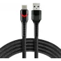 everActive CBB-1CBR USB-A auf USB-C RGB-LED geflochtenes Kabel 1m 3A Schwarz