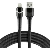 everActive CBB-1IBR USB-A auf Lightning RGB LED geflochtenes Kabel 1m 2.4A Schwarz