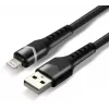 everActive CBB-1IBR USB-A auf Lightning RGB LED geflochtenes Kabel 1m 2.4A Schwarz