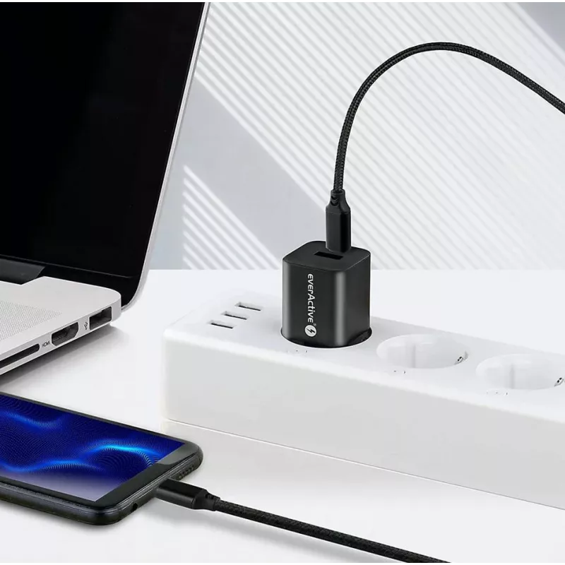 everActive CBB-1PD3 USB-C auf USB-C Kabel 1m PD 60W 3A Schwarz
