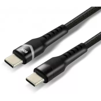 everActive CBB-1PDR USB-C auf USB-C RGB LED geflochtenes Kabel 100cm 3A 60W