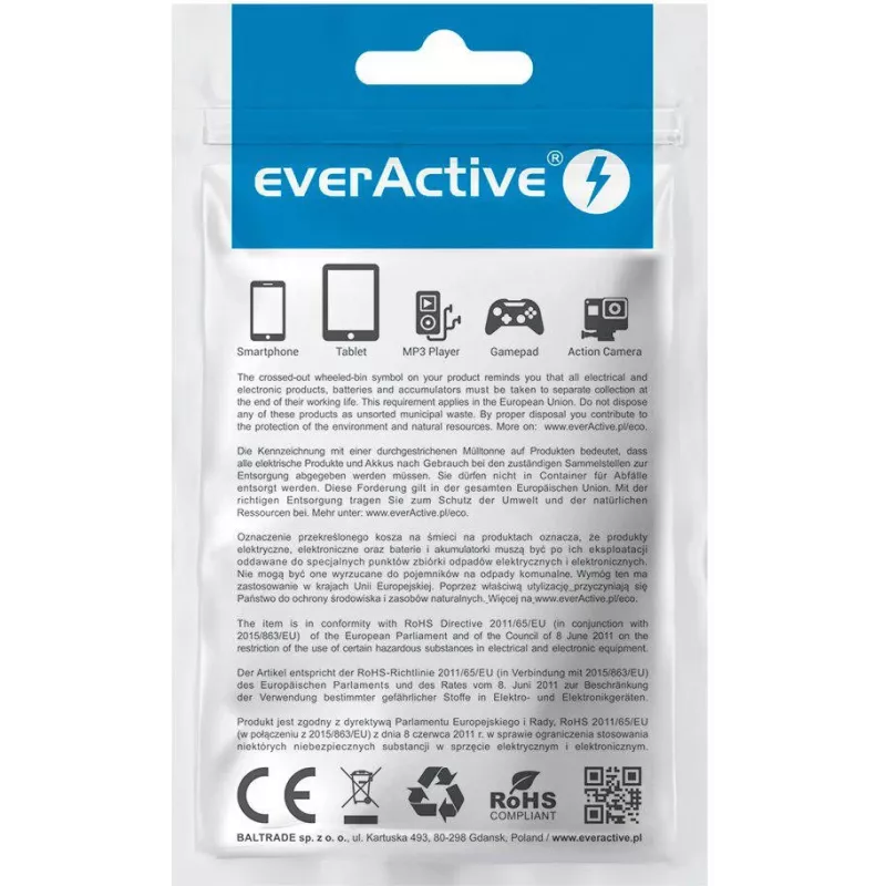 everActive CBB-1PDR USB-C auf USB-C RGB LED geflochtenes Kabel 100cm 3A 60W