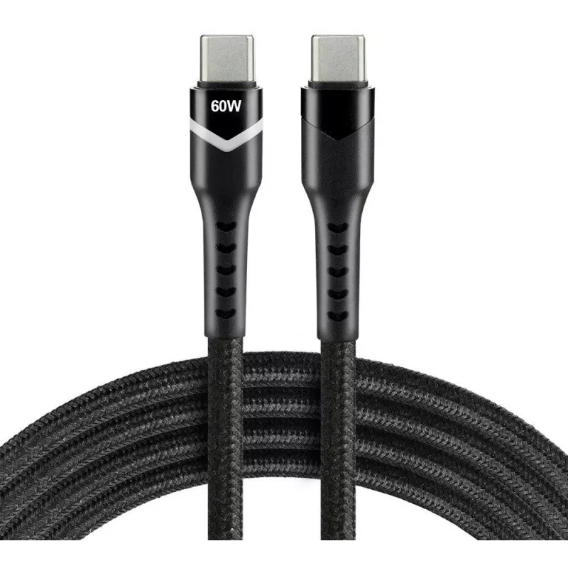 everActive CBB-1PDR USB-C auf USB-C RGB LED geflochtenes Kabel 100cm 3A 60W