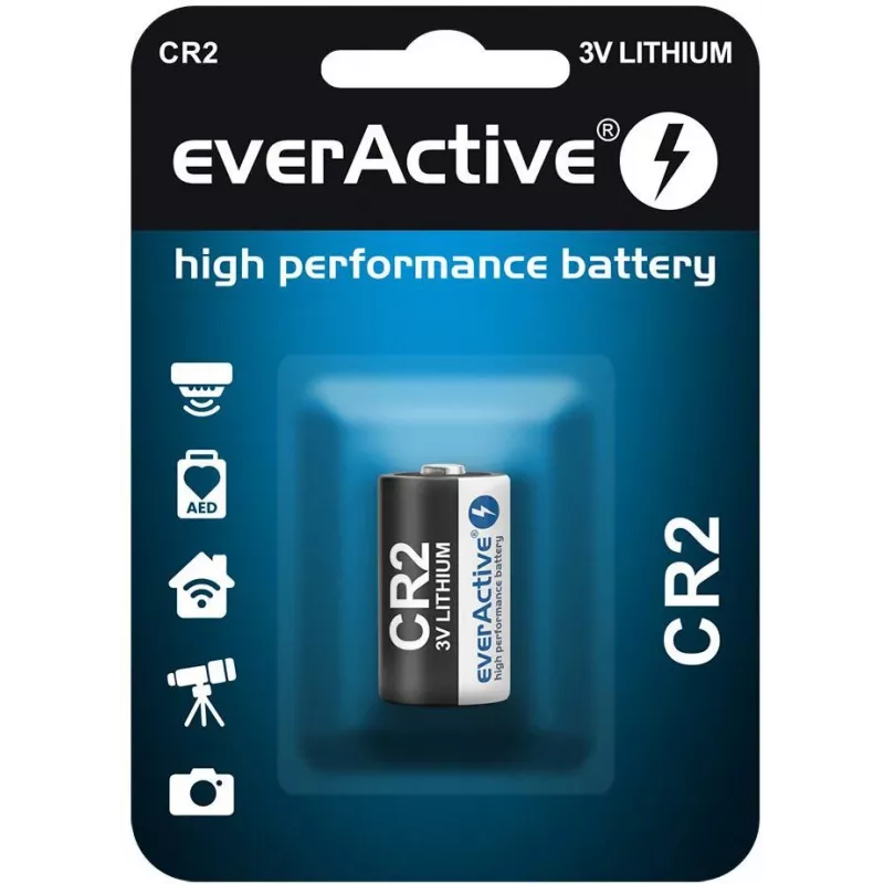 everActive CR2 Lithium-Batterie 3V 850mAh (1er-Pack Blister)