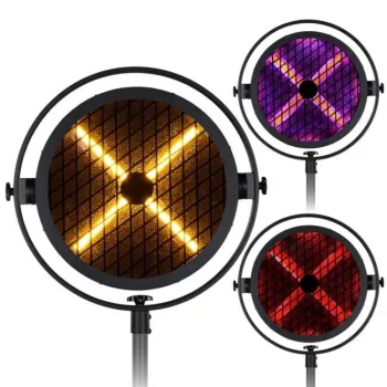 EVOLIGHTS LUMEN X V2 100W Moving-Head-Spot mit 3-Facetten-Prisma, 7-Farbrad, rotierenden Gobos, DMX512
