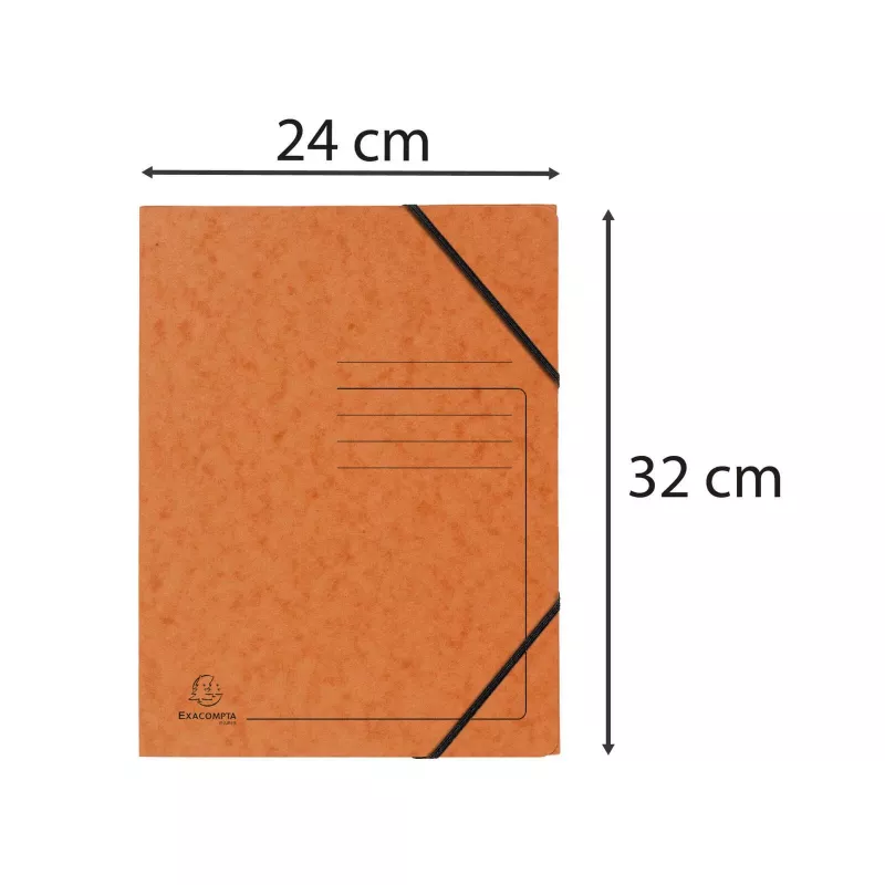 Exacompta Eckspanner A4 Orange Colorspan 355 g/m² ohne Klappen