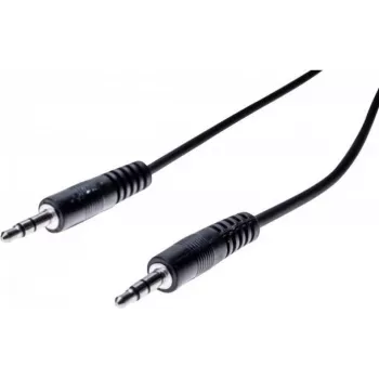 EXERTIS CONNECT 20m 3,5mm Stereo-Klinken-Audiokabel, Stecker auf Stecker, Schwarz 108572