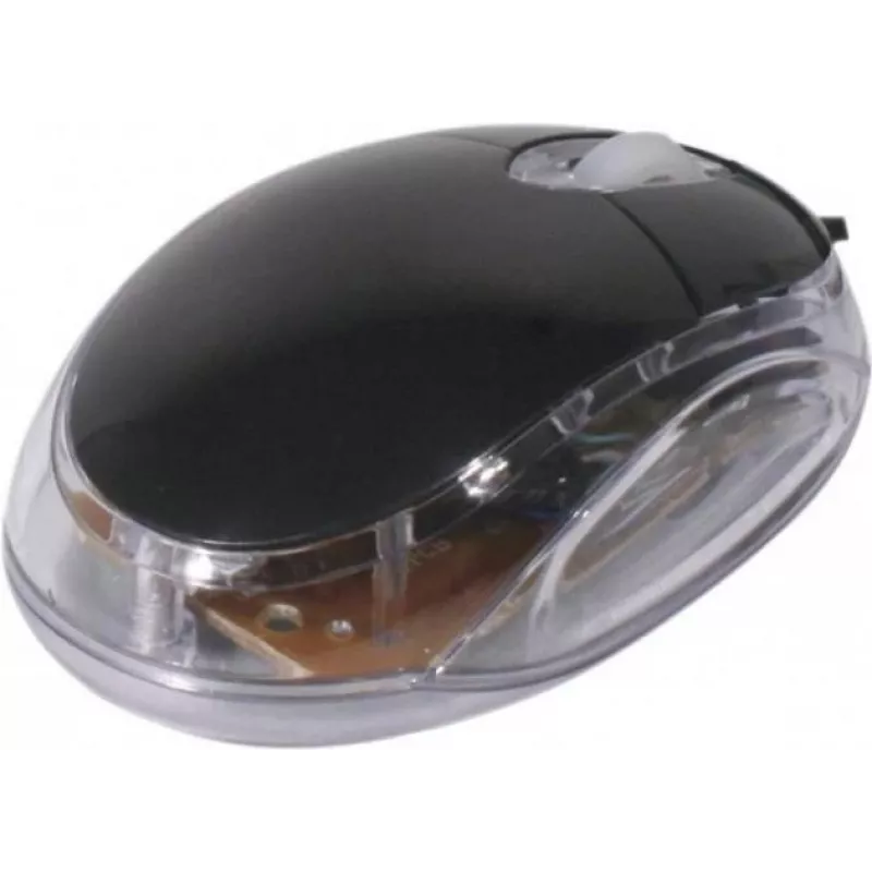 Exertis Connect 320300 Beidhändige USB-optische Maus, 800 DPI, Schwarz