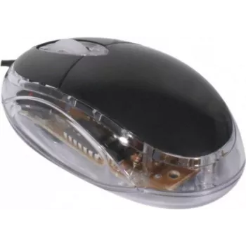 Exertis Connect 320300 Beidhändige USB-optische Maus, 800 DPI, Schwarz