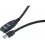 EXERTIS CONNECT Aktives USB 3.0 Verlängerungskabel mit Repeater, USB Typ-A Stecker auf USB Typ-A Buchse, 5,0 m, Schwarz (149254)